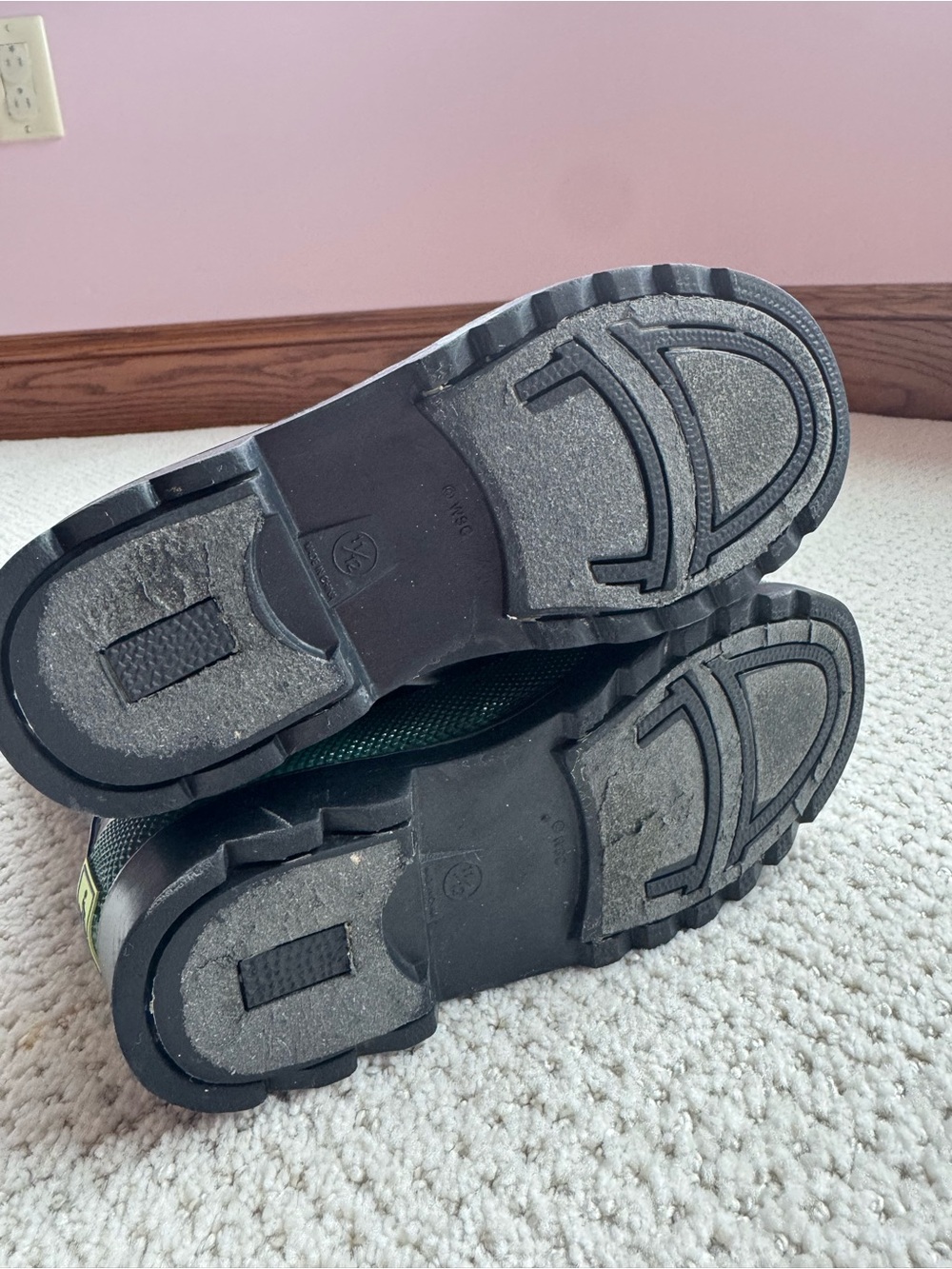Western Chief- Kids Navy Rain Boots with Green Trim - Easy Pull-On - Picture 4 of 4